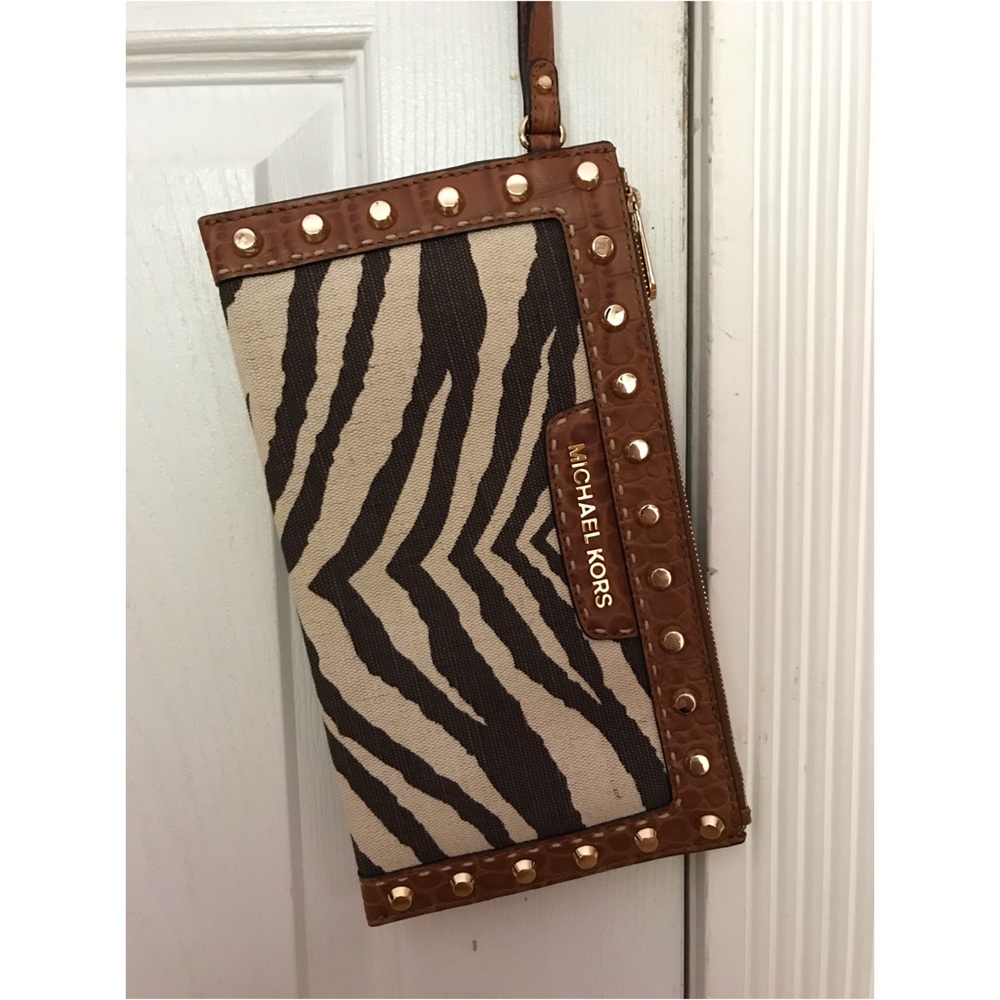 Michael Kors Animal Print Wristlet